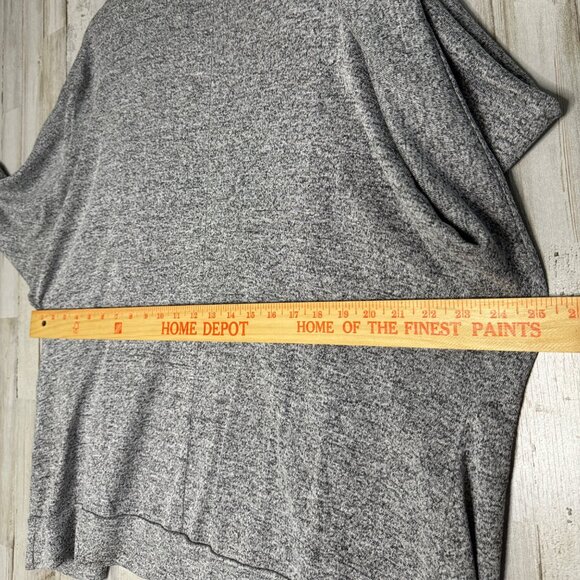 Wantable Heathered Grey Open Front Dolman 3/4 Sleeve Cardigan Sweater Size 2X - Picture 7 of 9